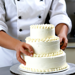디저트 전문가와 신입 직원 교육 - Professional Cake Decorator**

"A professional pastry chef in a clean, well-lit kitchen, meticulousl...