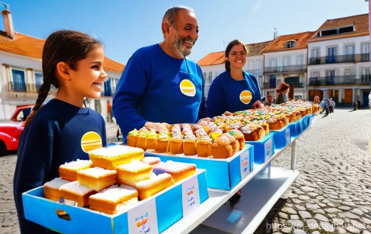 디저트 전문가의 지역 사회 기여 사례 - **A Vibrant Community Bakery, Bustling with Life**
    "An inviting, warm-toned Portuguese-style bak...