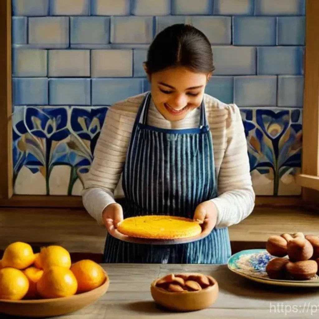 디저트 전문가로서의 직업 만족도 - **"The Alchemist's Joy: A Portuguese Confectioner's Masterpiece"**
    A warm, inviting close-up sho...