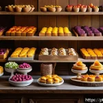Home 20 디저트 전문가의 다양한 직업적 선택지 - A vibrant artisanal dessert display featuring an assortment of handcrafted pastries and sweets made ...