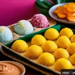 Home 23 디저트 전문가로서 성공한 사람들의 스토리 - A vibrant Brazilian dessert table showcasing an array of traditional sweets from different regions: ...